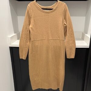 Banana Republic Merino Wool & Cashmere Blend Tan Dress. Size XL